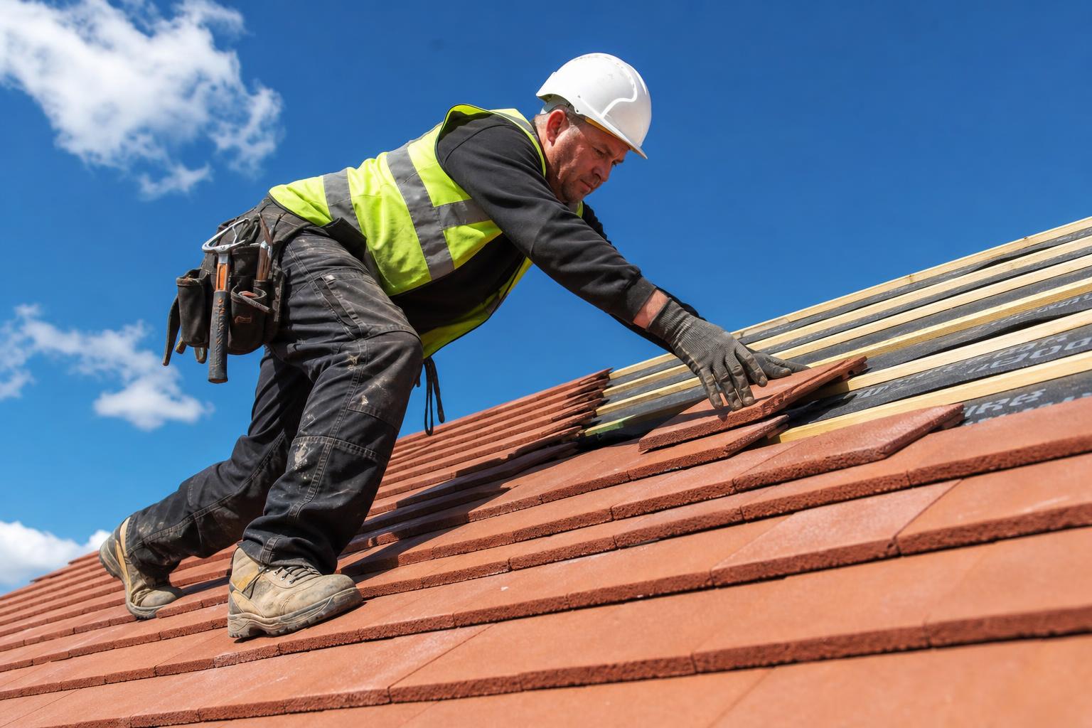 Roof repair — lead flashing and tile replacement — fascia guttering in Teddington, TW11